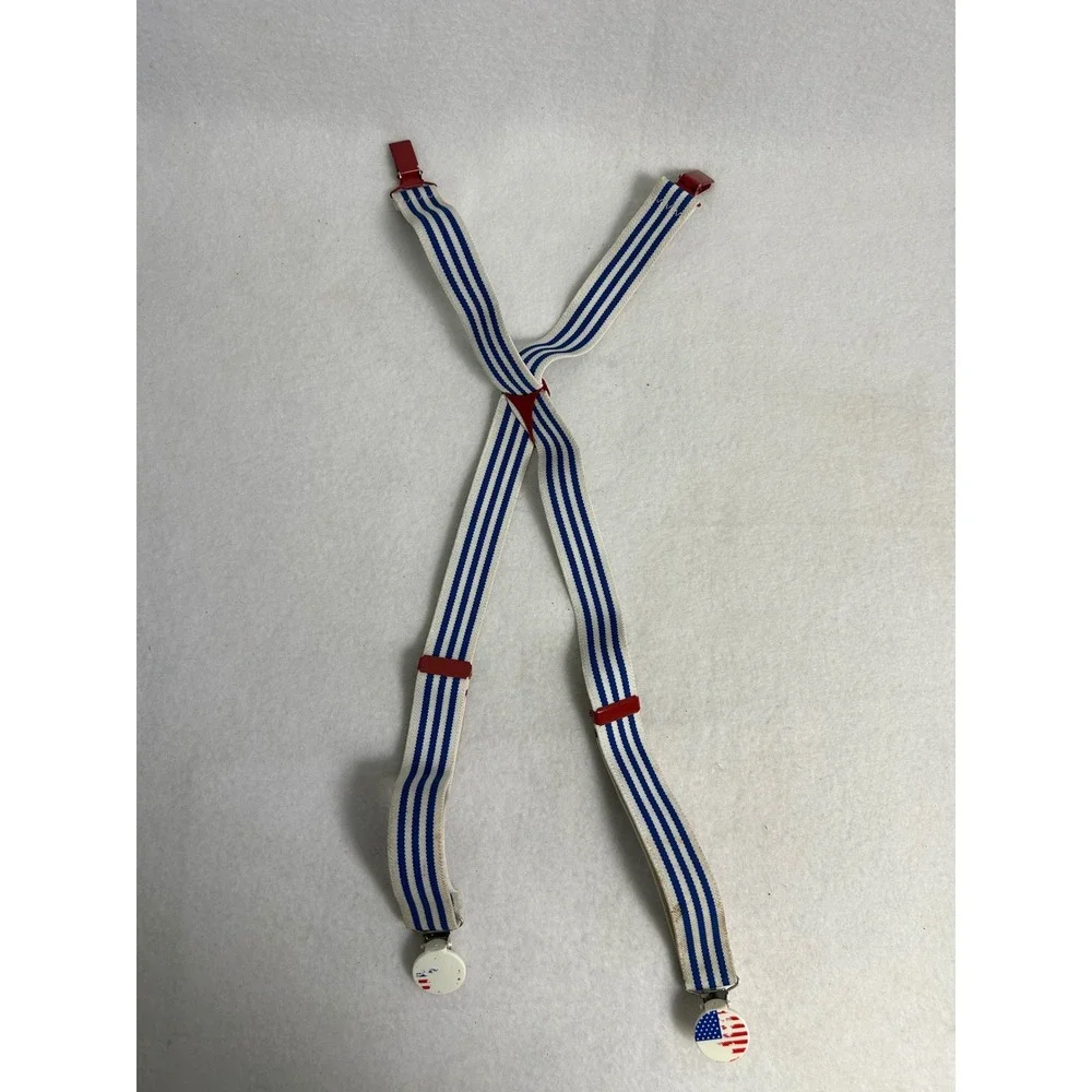 Preppy Dapper Kids Multicolor‎ Striped Solid Elastic Suspenders Lot 4